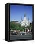 St. Louis Christian Cathedral in Jackson Square, French Quarter, New Orleans, Louisiana, USA-Gavin Hellier-Framed Stretched Canvas