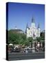 St. Louis Christian Cathedral in Jackson Square, French Quarter, New Orleans, Louisiana, USA-Gavin Hellier-Stretched Canvas