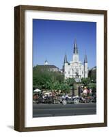 St. Louis Christian Cathedral in Jackson Square, French Quarter, New Orleans, Louisiana, USA-Gavin Hellier-Framed Photographic Print