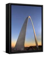 St. Louis Gateway Arch at Dusk, St. Louis, Missouri, Usa-Adam Jones-Framed Stretched Canvas