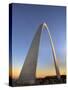 St. Louis Gateway Arch at Dusk, St. Louis, Missouri, Usa-Adam Jones-Stretched Canvas