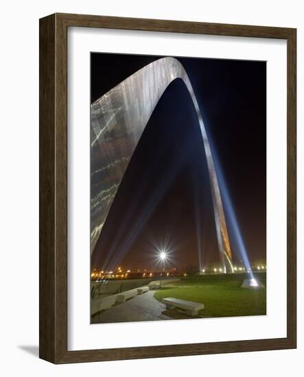 St. Louis Gateway Arch at Dusk, St. Louis, Missouri, Usa-Adam Jones-Framed Photographic Print