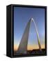 St. Louis Gateway Arch at Dusk, St. Louis, Missouri, Usa-Adam Jones-Framed Stretched Canvas