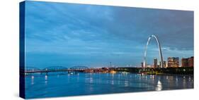St. Louis Gateway Arch at Dusk-null-Stretched Canvas