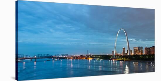 St. Louis Gateway Arch at Dusk-null-Stretched Canvas