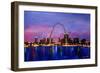 St Louis Gateway Arch at Sunset-Markus Bleichner-Framed Art Print