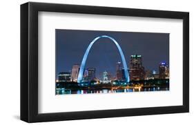 St. Louis Gateway Arch - Night-null-Framed Art Print