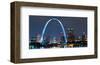St. Louis Gateway Arch - Night-null-Framed Art Print