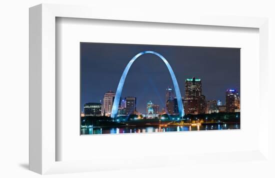 St. Louis Gateway Arch - Night-null-Framed Art Print