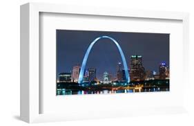 St. Louis Gateway Arch - Night-null-Framed Art Print