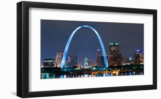 St. Louis Gateway Arch - Night-null-Framed Art Print