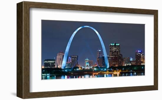 St. Louis Gateway Arch - Night-null-Framed Art Print