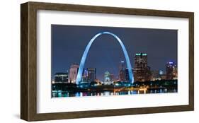 St. Louis Gateway Arch - Night-null-Framed Art Print