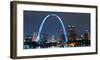 St. Louis Gateway Arch - Night-null-Framed Art Print