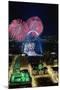 St. Louis Gateway Arch with Fireworks-null-Mounted Photographic Print
