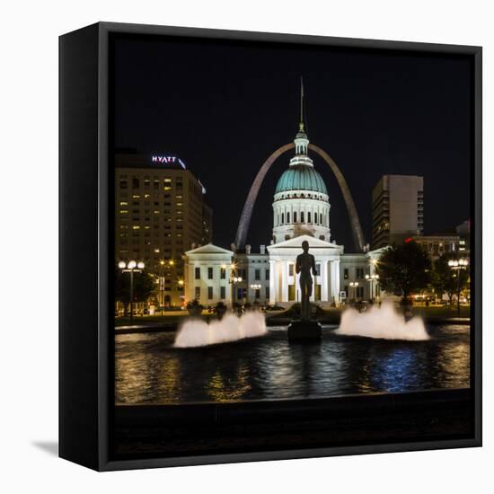 St. Louis Keiner Plaza 2-Galloimages Online-Framed Stretched Canvas