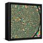 St. Louis Map-Jazzberry Blue-Framed Stretched Canvas