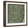 St. Louis Map-Jazzberry Blue-Framed Art Print