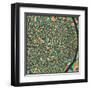 St. Louis Map-Jazzberry Blue-Framed Art Print