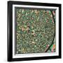 St. Louis Map-Jazzberry Blue-Framed Art Print