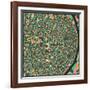 St. Louis Map-Jazzberry Blue-Framed Art Print