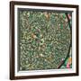 St. Louis Map-Jazzberry Blue-Framed Art Print