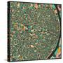 St. Louis Map-Jazzberry Blue-Stretched Canvas
