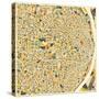 St. Louis Map-Jazzberry Blue-Stretched Canvas