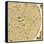 St. Louis Map-Jazzberry Blue-Framed Stretched Canvas