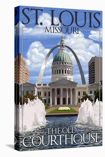 St. Louis, Missouri - Courthouse-Lantern Press-Stretched Canvas