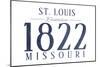 St. Louis, Missouri - Established Date (Blue)-Lantern Press-Mounted Art Print