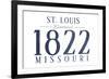 St. Louis, Missouri - Established Date (Blue)-Lantern Press-Framed Art Print