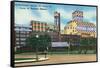 St. Louis, Missouri - Exterior View of Checkerboard Square, Ralston Purina Company-Lantern Press-Framed Stretched Canvas