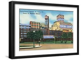 St. Louis, Missouri - Exterior View of Checkerboard Square, Ralston Purina Company-Lantern Press-Framed Art Print