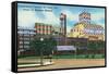 St. Louis, Missouri - Exterior View of Checkerboard Square, Ralston Purina Company-Lantern Press-Framed Stretched Canvas