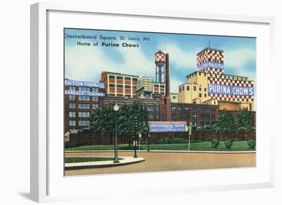 St. Louis, Missouri - Exterior View of Checkerboard Square, Ralston Purina Company-Lantern Press-Framed Art Print