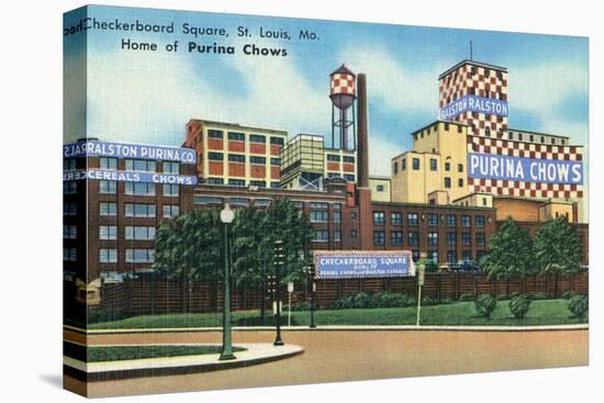 St. Louis, Missouri - Exterior View of Checkerboard Square, Ralston Purina Company-Lantern Press-Stretched Canvas