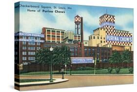 St. Louis, Missouri - Exterior View of Checkerboard Square, Ralston Purina Company-Lantern Press-Stretched Canvas
