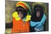 St. Louis, Missouri - Forest Park Zoo Chimpanzees in Costume-Lantern Press-Mounted Art Print