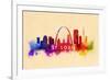 St. Louis, Missouri - Skyline Abstract-Lantern Press-Framed Premium Giclee Print