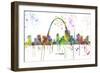 St Louis Missouri Skyline MCLR 1-Marlene Watson-Framed Giclee Print