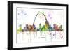 St Louis Missouri Skyline MCLR 1-Marlene Watson-Framed Giclee Print