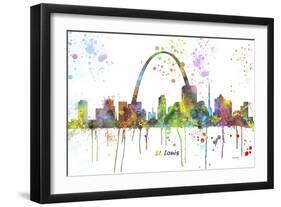 St Louis Missouri Skyline MCLR 1-Marlene Watson-Framed Giclee Print