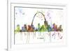 St Louis Missouri Skyline MCLR 1-Marlene Watson-Framed Giclee Print