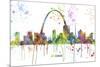 St Louis Missouri Skyline MCLR 1-Marlene Watson-Mounted Giclee Print