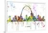 St Louis Missouri Skyline MCLR 1-Marlene Watson-Framed Giclee Print