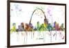 St Louis Missouri Skyline MCLR 1-Marlene Watson-Framed Giclee Print