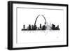 St Louis Missouri Skyline-Marlene Watson-Framed Giclee Print