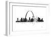 St Louis Missouri Skyline-Marlene Watson-Framed Giclee Print