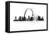 St Louis Missouri Skyline-Marlene Watson-Framed Stretched Canvas